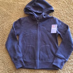 New With Tags Girls Navy Ativa hooded jacket Sz M (10-12)